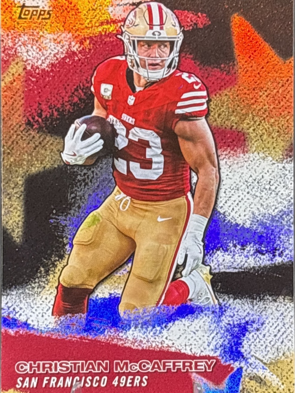 Topps Christian McCaffrey 49ers Football Card -